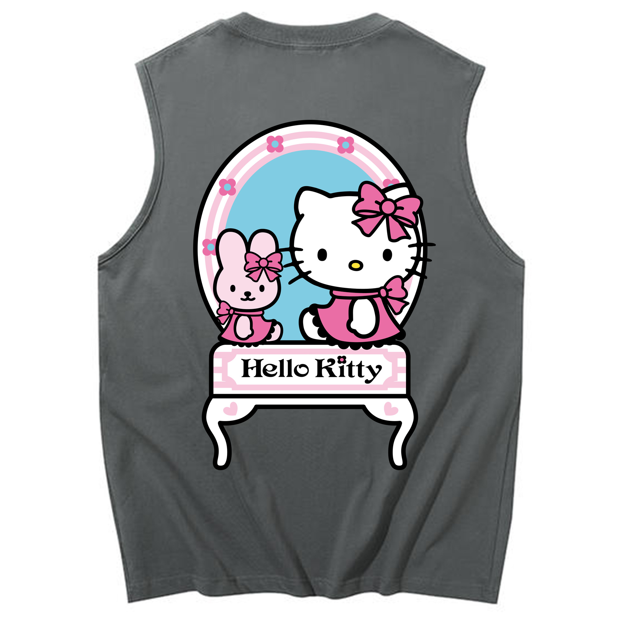 （画像用） Hello Kitty ハローキティ コットン100％タンクトップ（背面プリント）